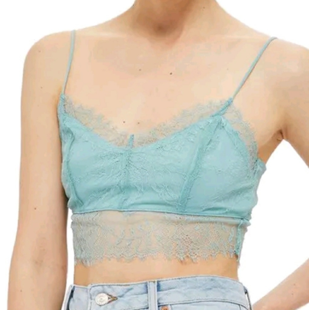 Baby Blue Eyelash Lace Bralette - Picture 3 of 5